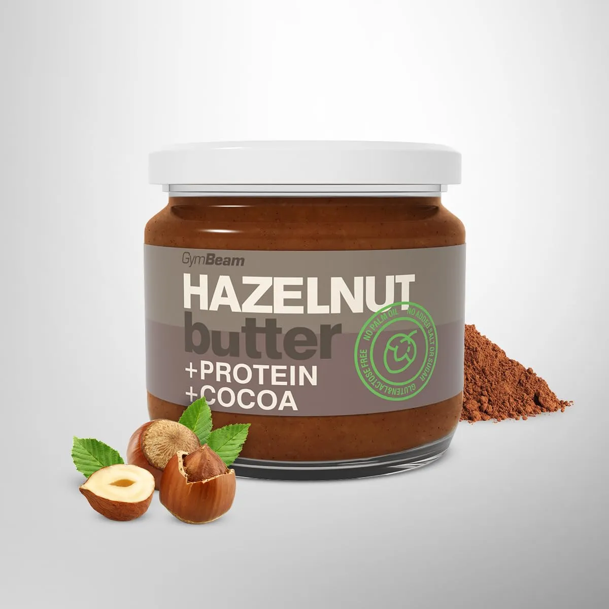 GymBeam Protein Haselnussbutter Creme 340g mit Whey-Isolat