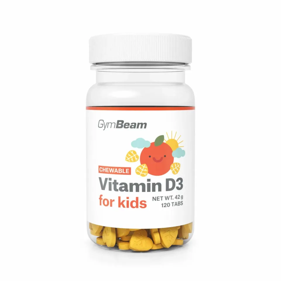 GymBeam Vitamin D3 Kinder Kautabletten 120 Tabs Orange