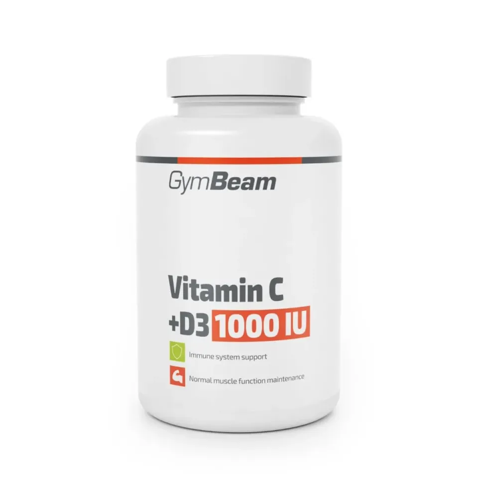 GymBeam Vitamin C + D3 1000 IU Tabletten 90 Tabs