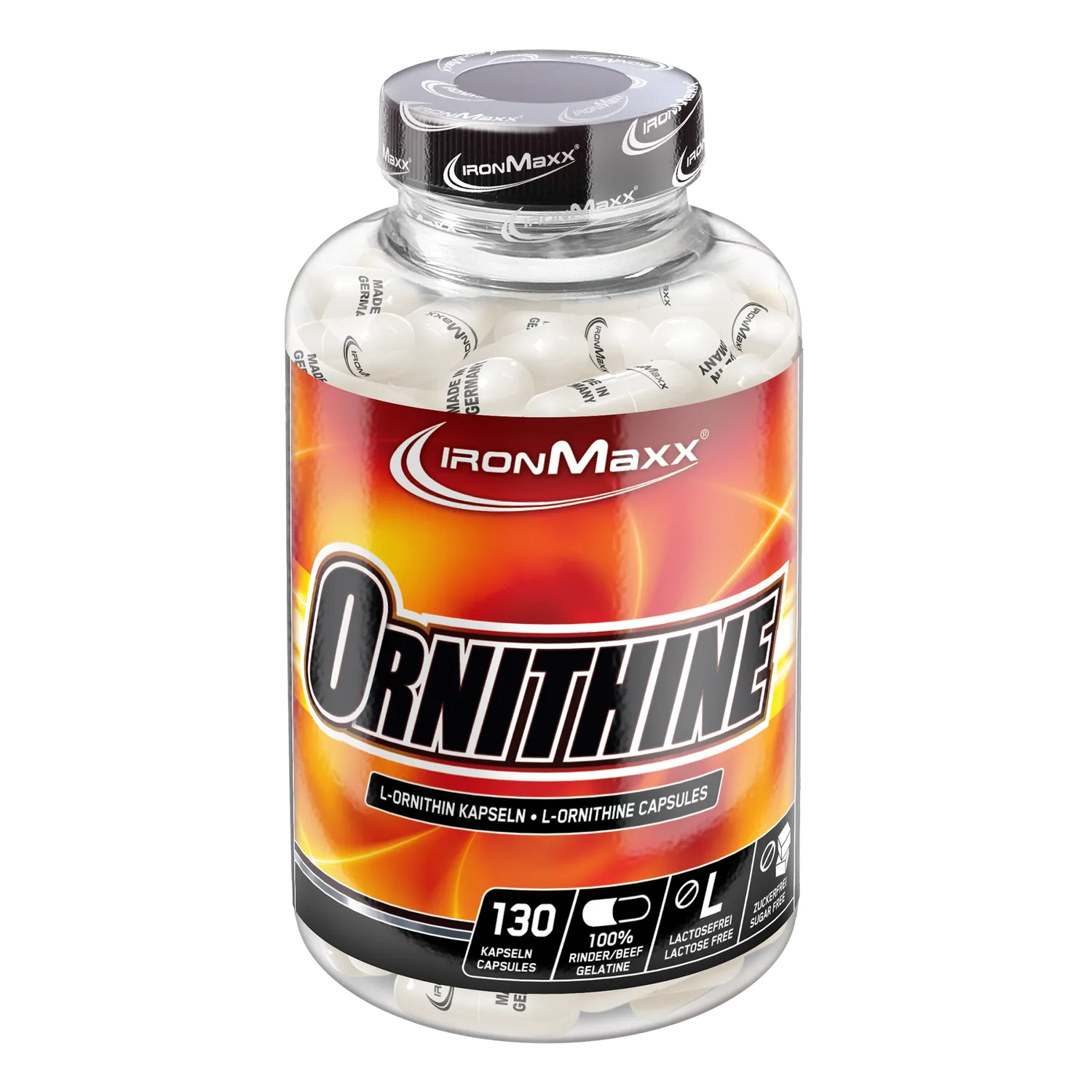 IronMaxx L-Ornithin Aminosäuren Kapseln 130 Caps HCl
