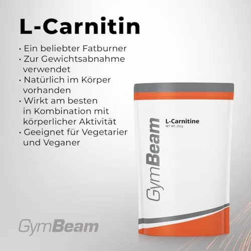 GymBeam L-Carnitin Tartrat Pulver neutral 250 g