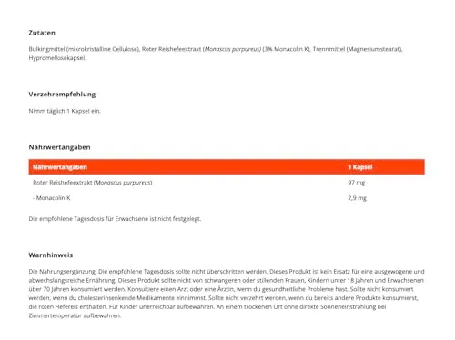 GymBeam Roter Reishefeextrakt Kapseln 90 Stück vegan