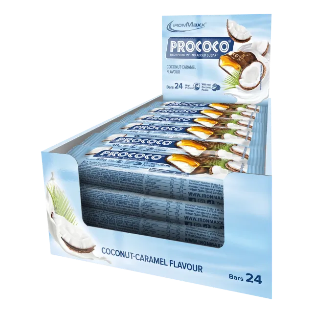 IronMaxx Prococo Proteinriegel Coconut Caramel 24x48g High Protein