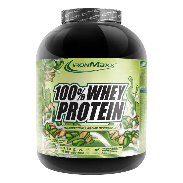 IronMaxx 100% Whey Protein Creamy Pistazie 2350g mit BCAAs