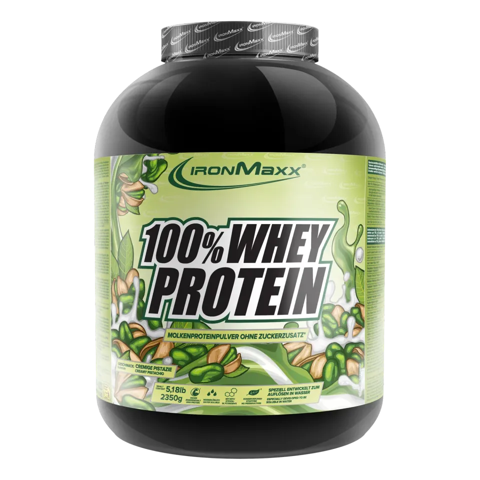 IronMaxx 100% Whey Protein Creamy Pistazie 2350g mit BCAAs