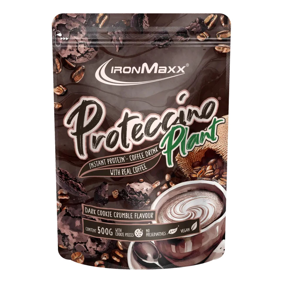 IronMaxx Proteccino Plant Proteinpulver 500g Cookie Vegan