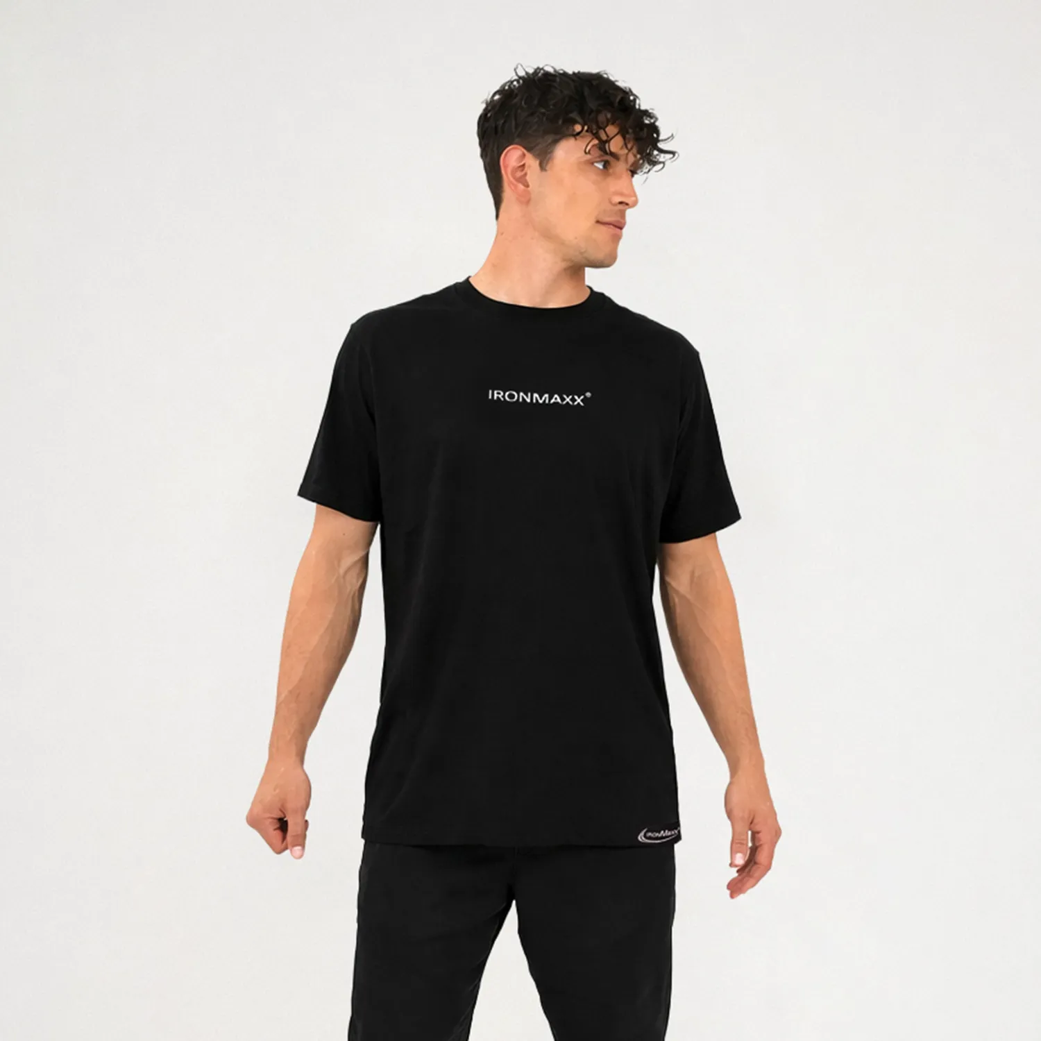 IronMaxx Sculpt Luxe T-Shirt Herren L Schwarz Baumwolle