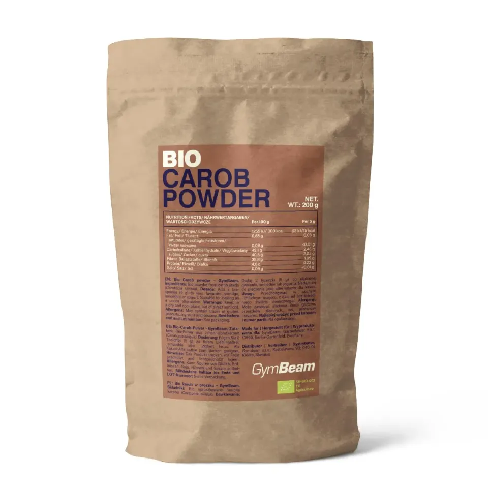 GymBeam BIO Carobpulver 200g Kakao-Alternative