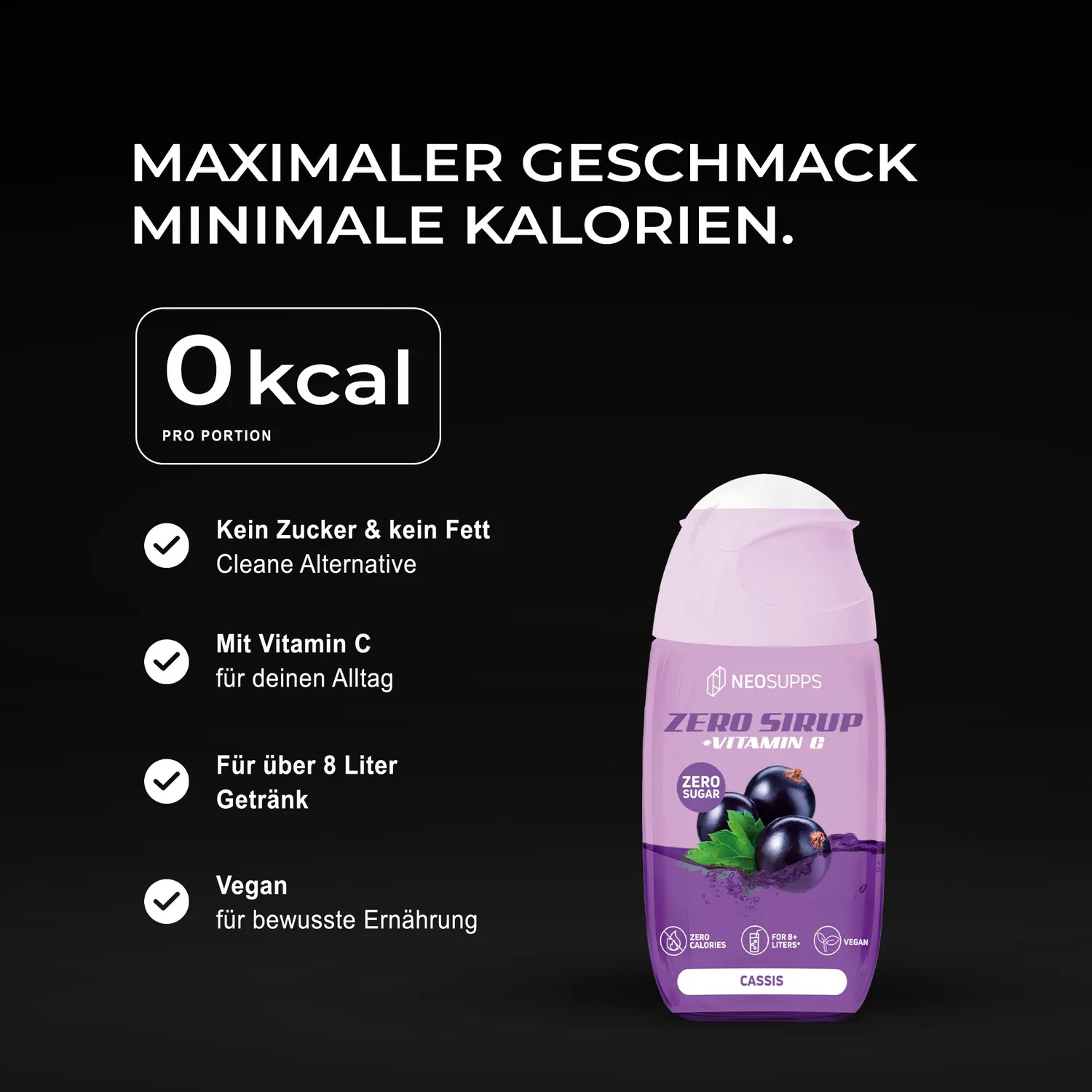 Neosupps Zero Sirup Cassis 65ml kalorienfrei