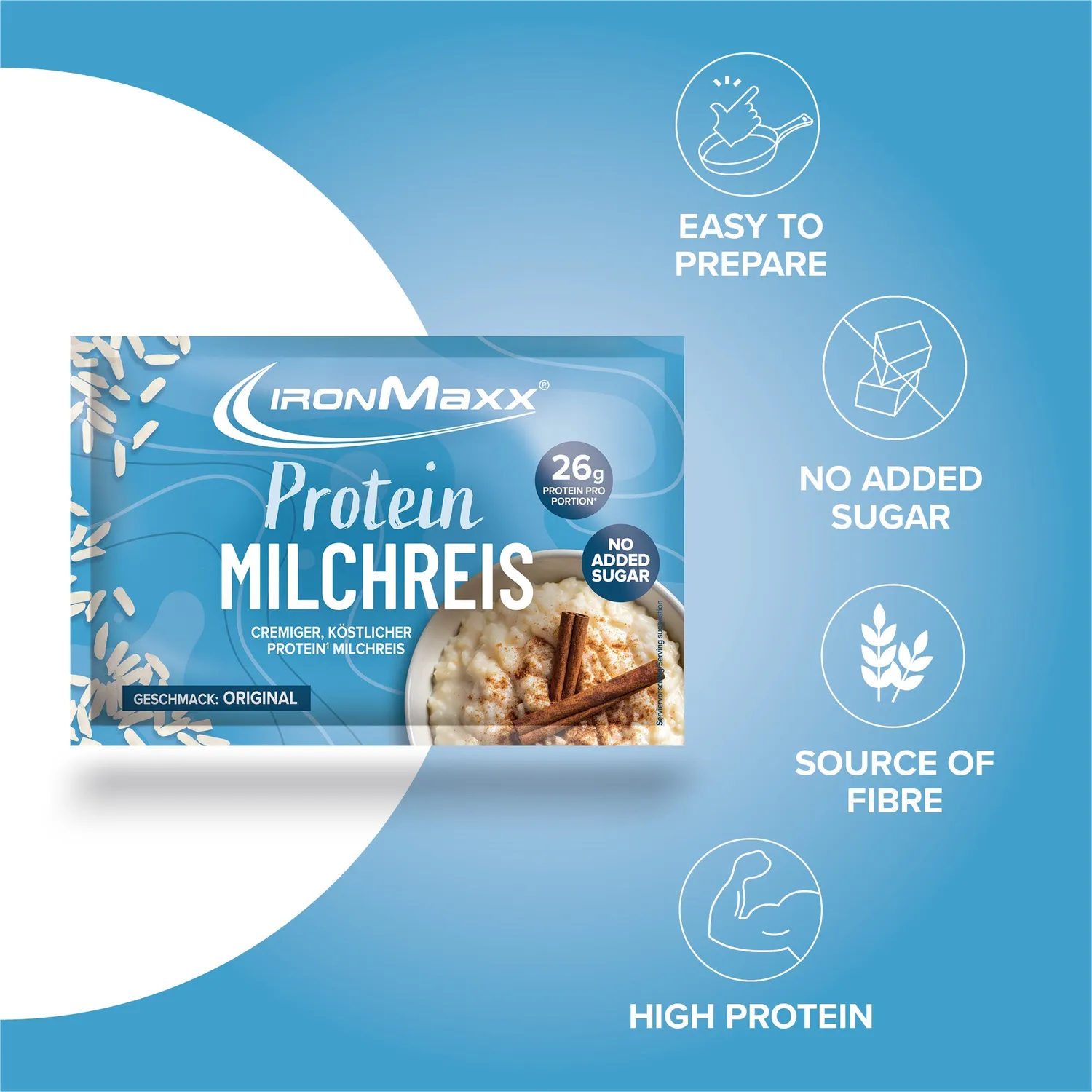IronMaxx Protein Breakfast Sachet 60g Milchreis proteinreich