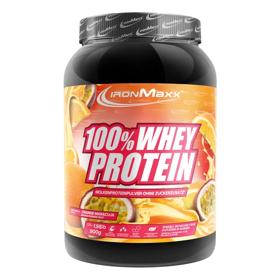 IronMaxx 100% Whey Protein Orange-Maracuja 900g zuckerfrei