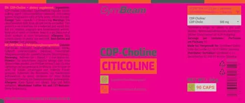 GymBeam CDP-Cholin Citicolin 90 Kapseln Leber