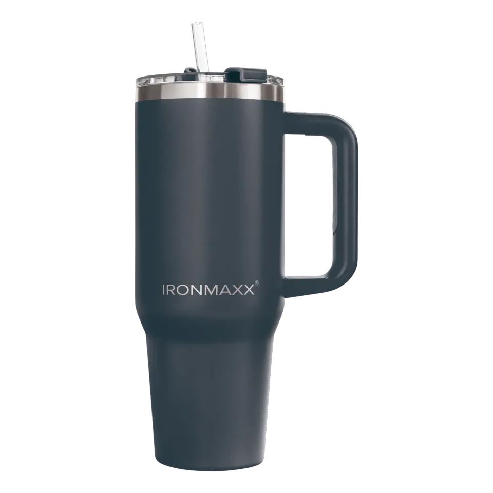 IronMaxx Cup V3.0 Trinkbecher Anthrazit 1200ml isoliert
