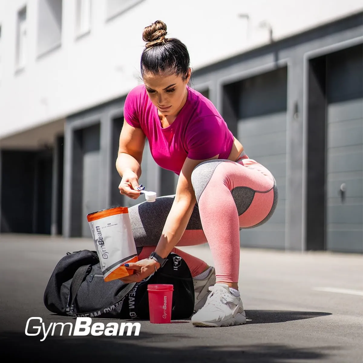 GymBeam EAA Pulver Aminosäuren 250 g neutral ohne Geschmack