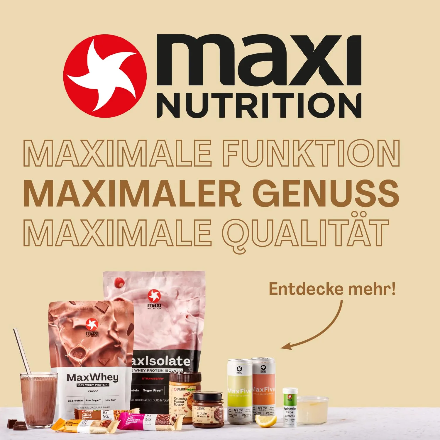 MaxiNutrition Protein Nut Bar Dark Chocolate Peanut Riegel 12x46g