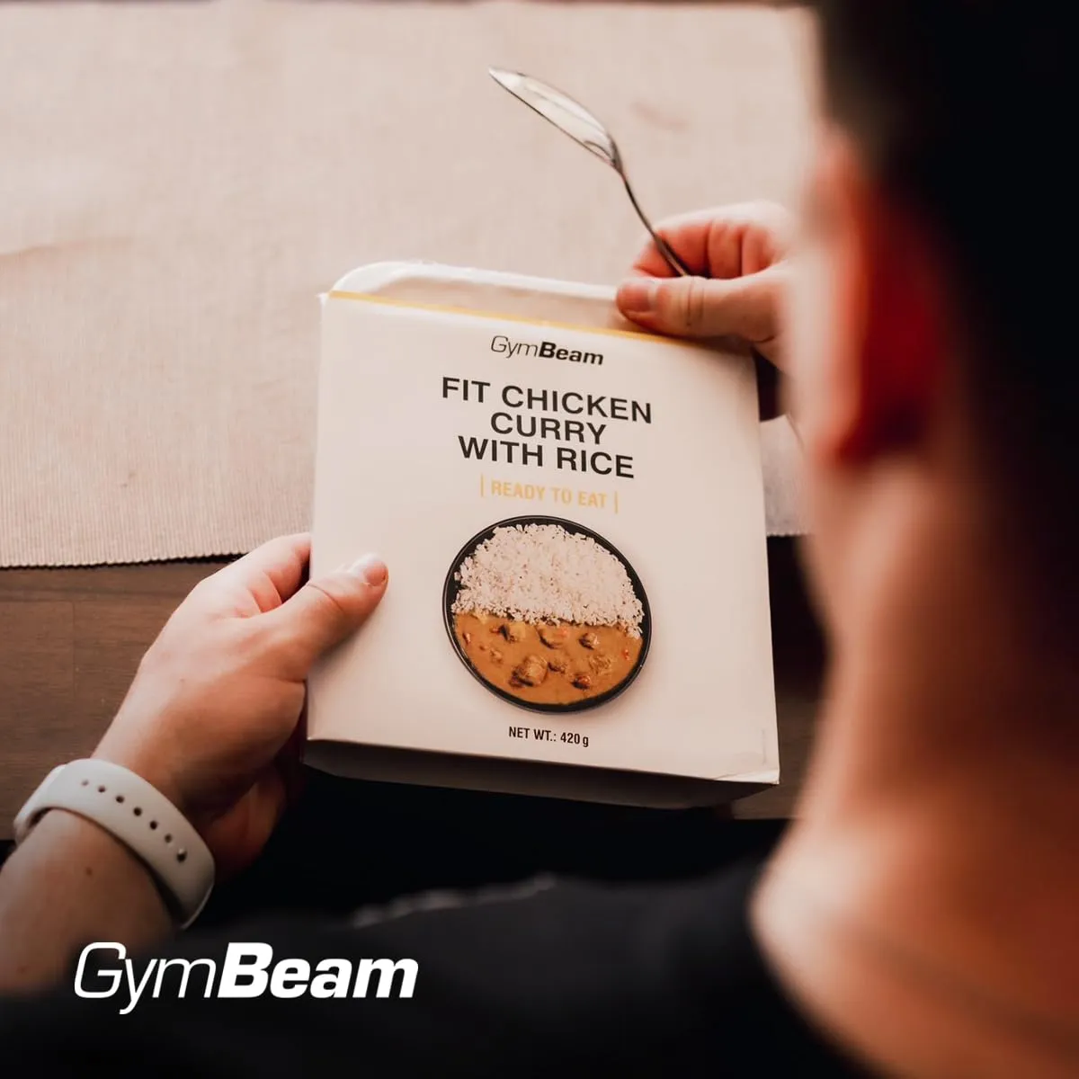 GymBeam FIT Hähnchen Curry Reis 420g Fertigmahlzeit
