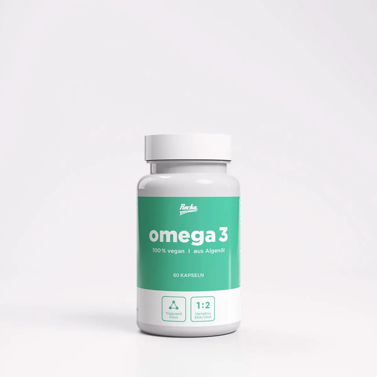 Rocka Nutrition Vegan Omega 3 Kapseln Pure Neutral 60 Stk Algenöl