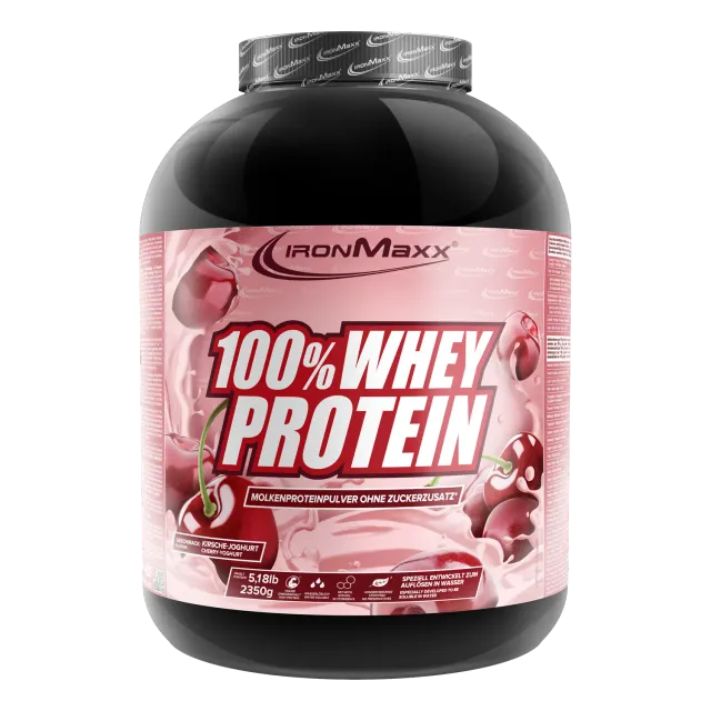 IronMaxx 100% Whey Proteinpulver 2350g Kirsche-Yoghurt zuckerfrei