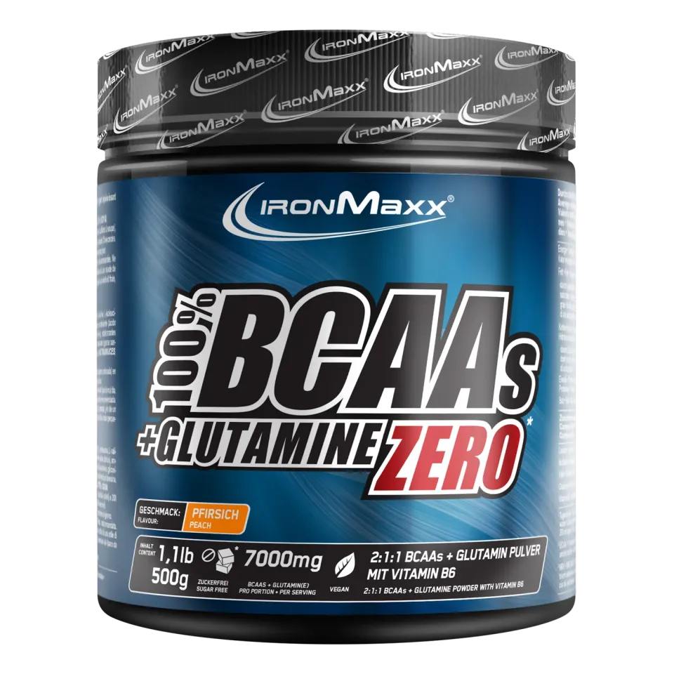 IronMaxx BCAA Glutamine Zero Aminopulver 500g Pfirsich