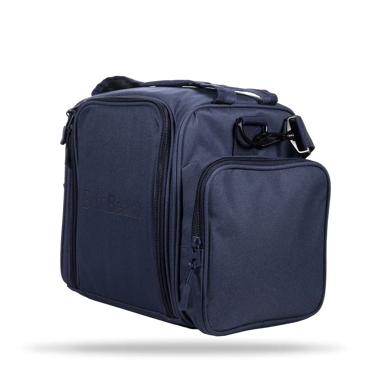 GymBeam FIT Prep Essenstasche Navy Blue mit 3 Behältern isoliert