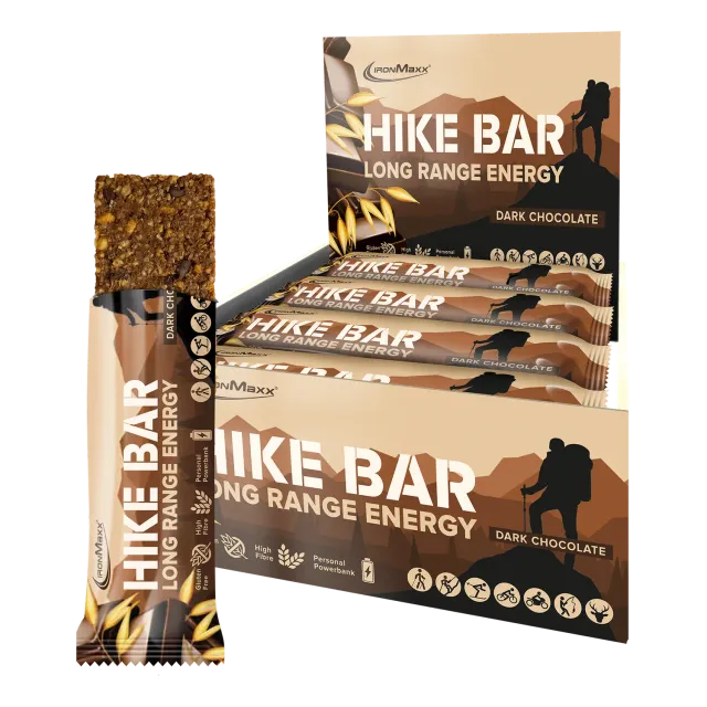 IronMaxx Hike Bar Proteinriegel Dark Chocolate 12x60g vegan