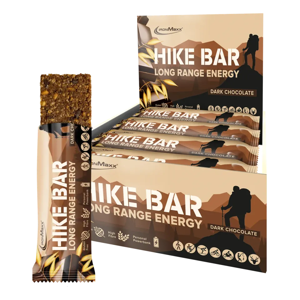 IronMaxx Hike Bar Proteinriegel Dark Chocolate 12x60g vegan
