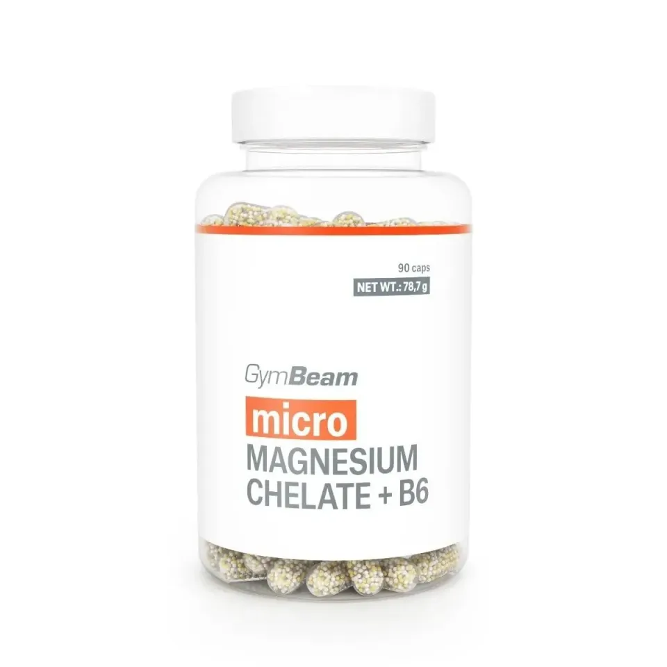 GymBeam Micro Magnesium Chelat + B6 90 Tabs magenschonend