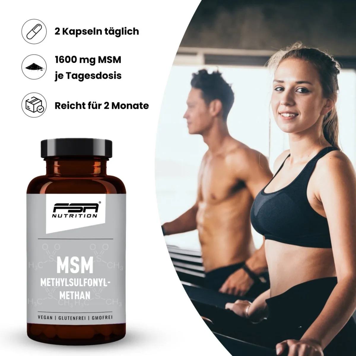 FSA Nutrition MSM Kapseln 1200 mg hochdosiert Schwefel