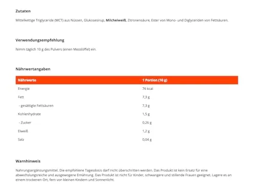 GymBeam MCT-Öl Pulver 250 g Kaffee Shake