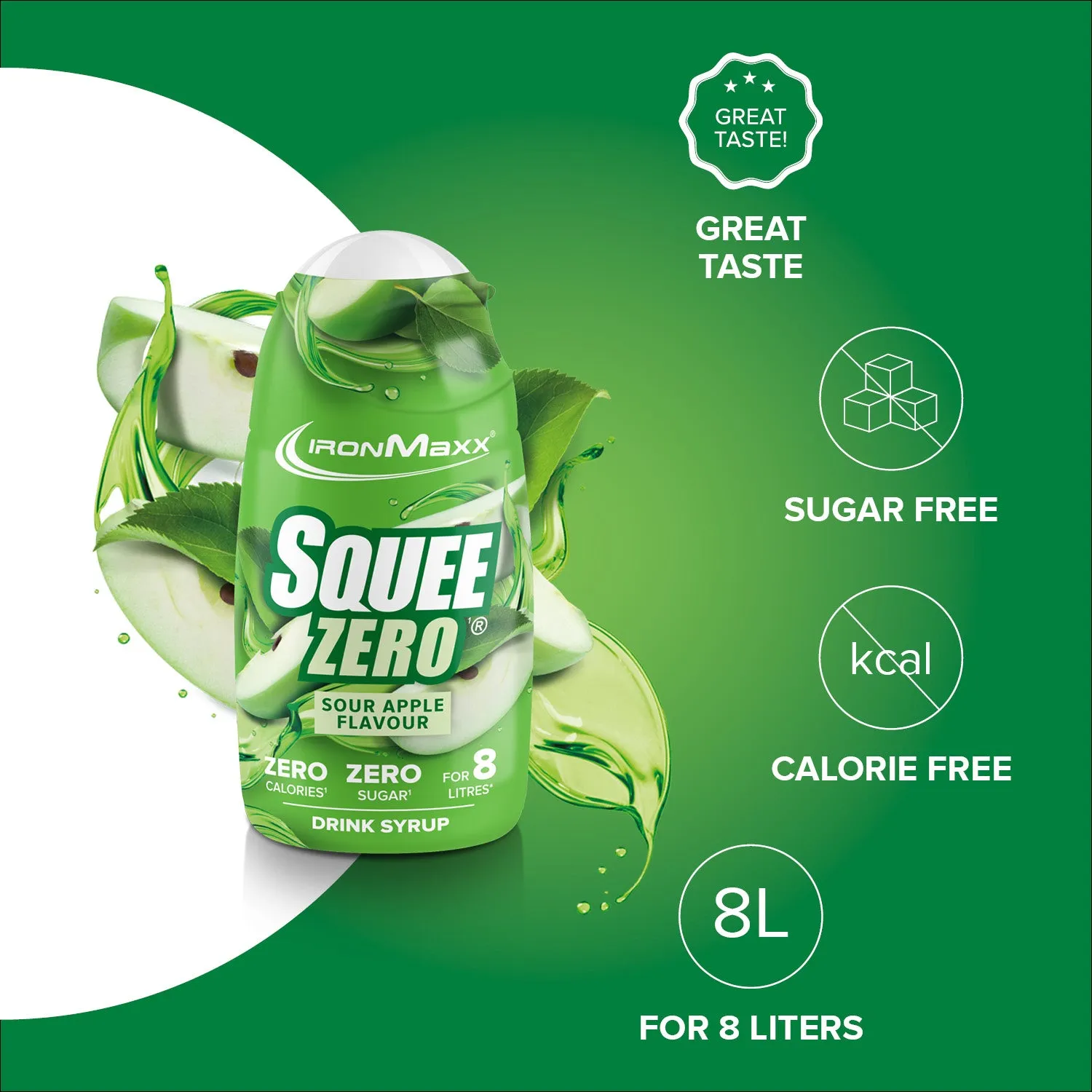 IronMaxx SqueeZero Sirup Sour Green Apple 65ml zuckerfrei