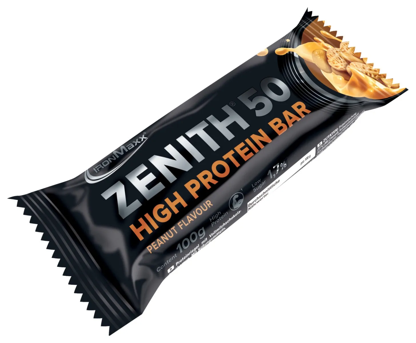IronMaxx Zenith 50 Proteinriegel 12x100g Erdnuss