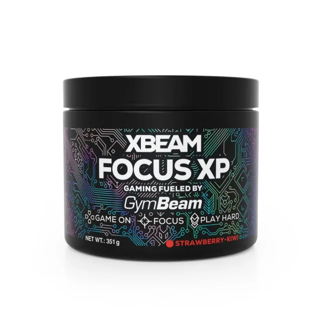 GymBeam Xbeam Focus XP Gaming Booster Erdbeere Kiwi 351 g koffeinfrei