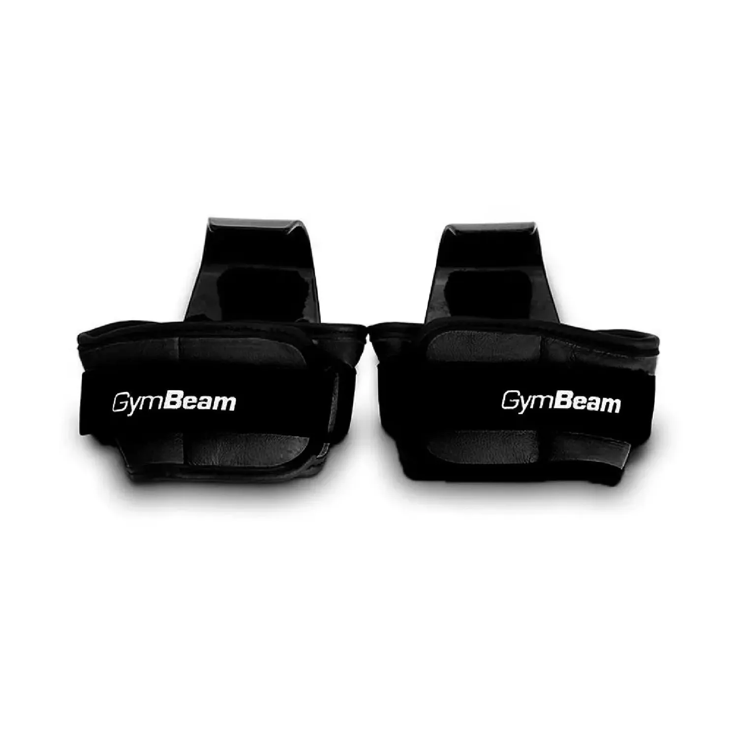 GymBeam Zughilfen mit Haken Leder Schwarz-Gelb