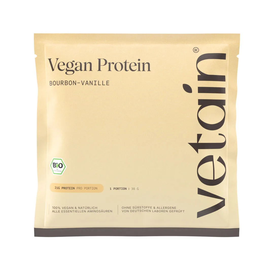 Vetain Vegan Protein Probe Proteinpulver Vanille 30g Bio