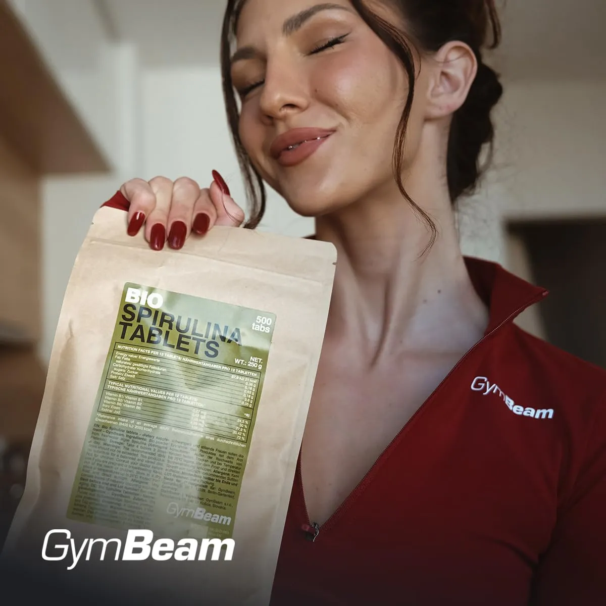 GymBeam BIO Spirulina Tabletten 500 Stück vegan
