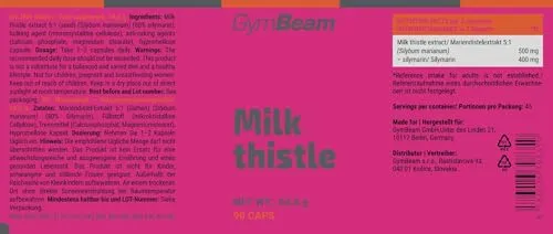 GymBeam Mariendistel Kapseln 90 Stk mit 80% Silymarin