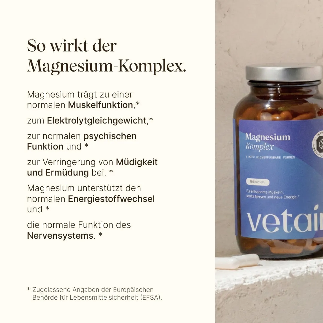 VETAIN Magnesium Complex 180 Kapseln Multi-Form