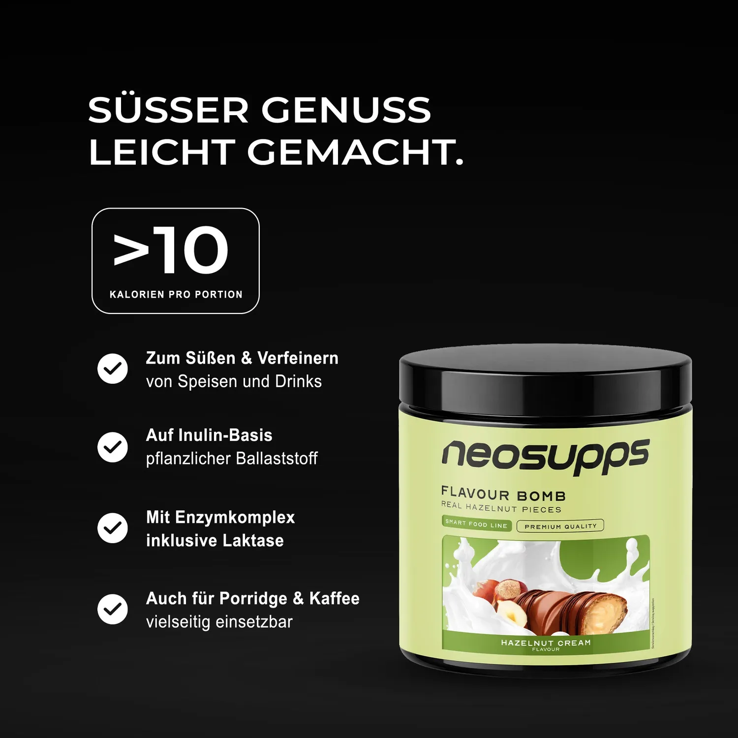 Neosupps Flavour Bomb Hazelnut Cream Geschmackspulver 250g