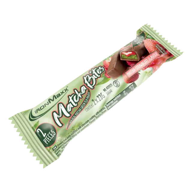 IronMaxx Matcha Bites Proteinriegel Matcha-Strawberry 46g