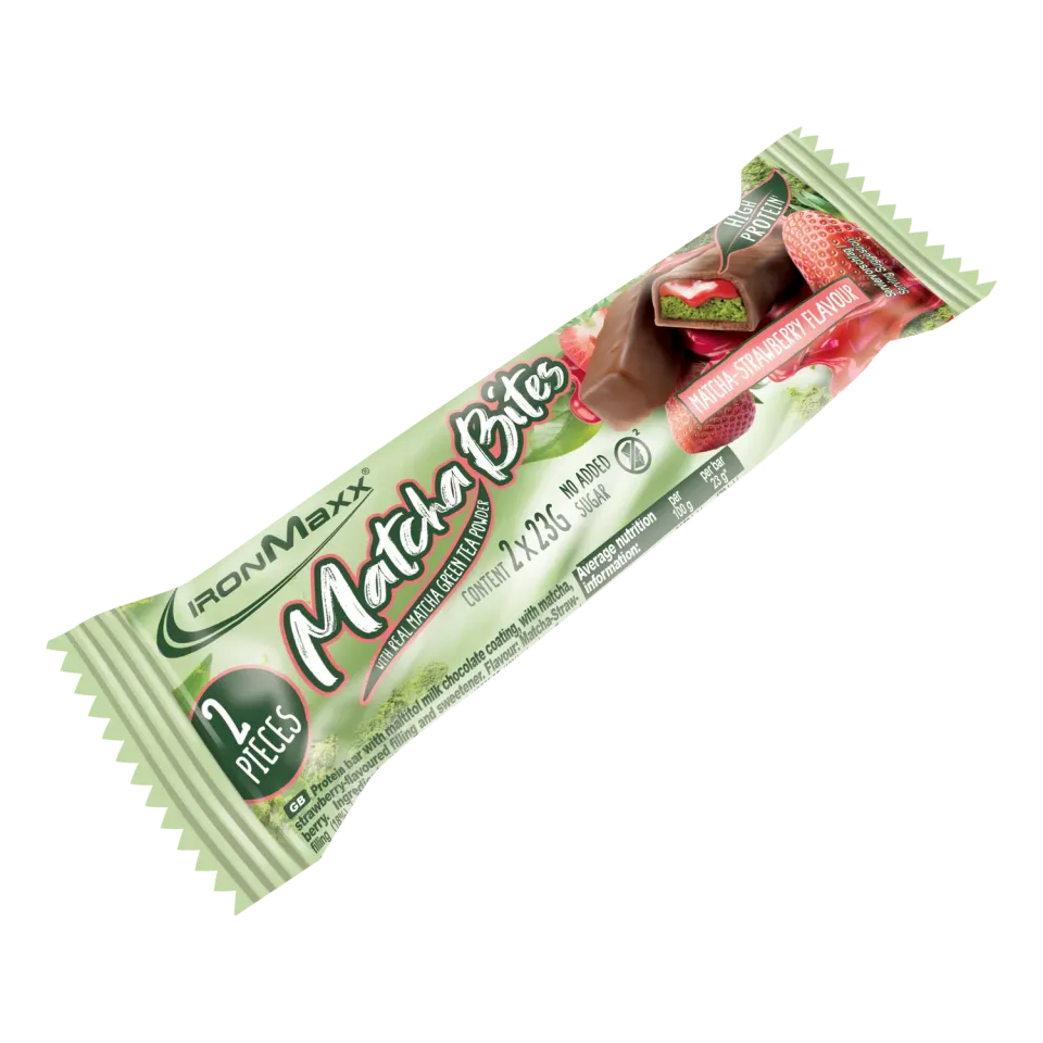 IronMaxx Matcha Bites Proteinriegel Matcha-Strawberry 46g