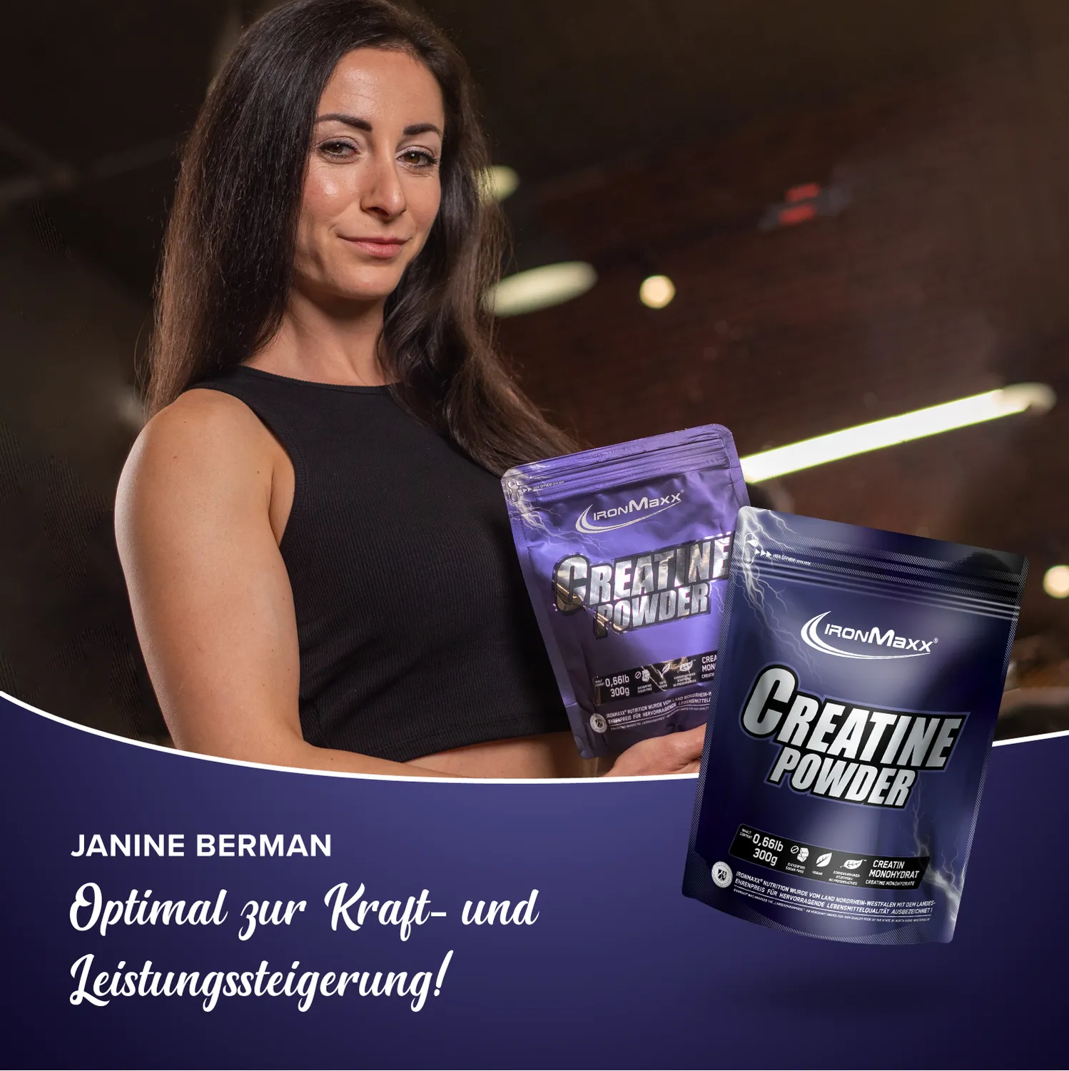 IronMaxx Creatine Powder Kreatin 750g geschmacksneutral vegan