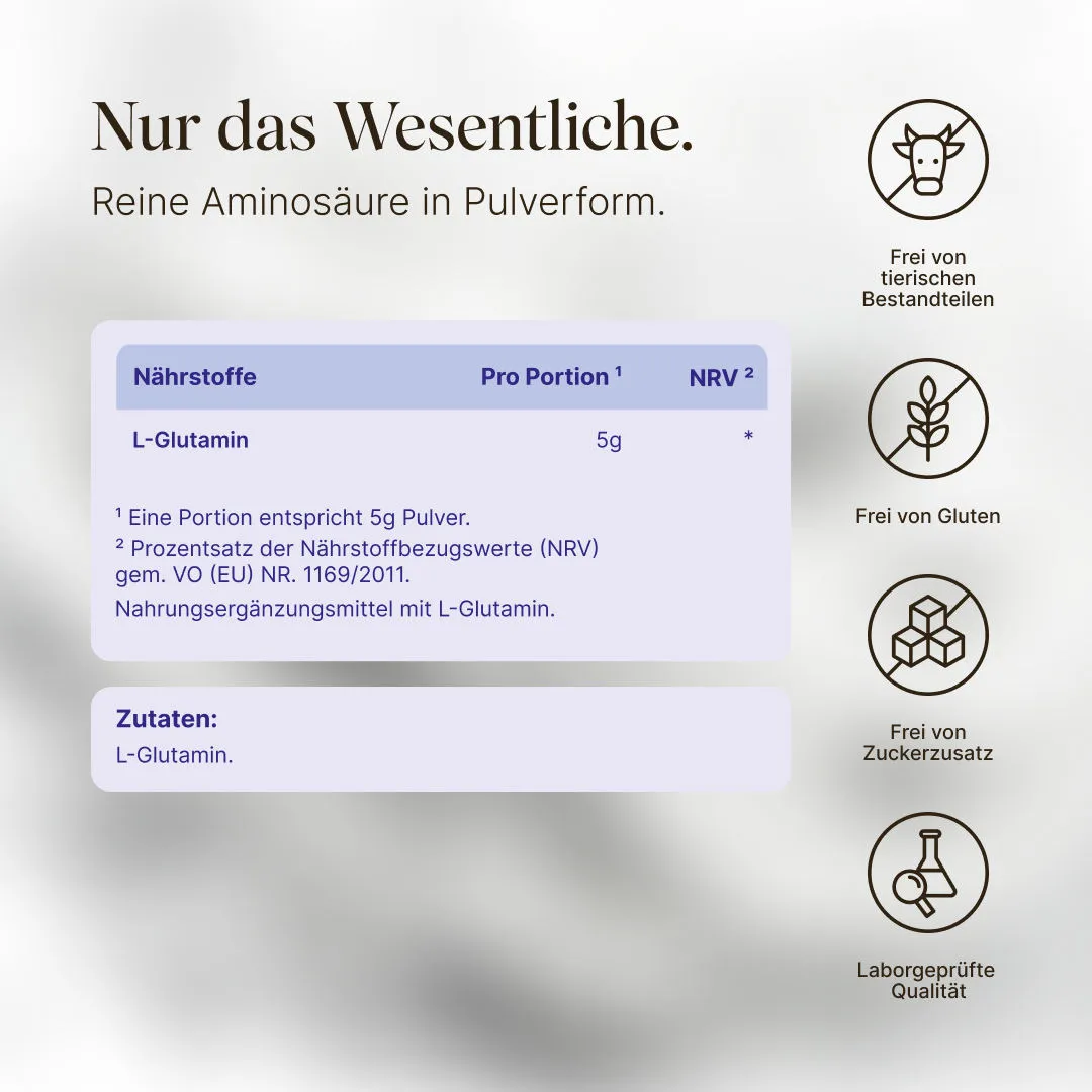 Vetain L-Glutamin Pulver Aminosäuren 500g rein