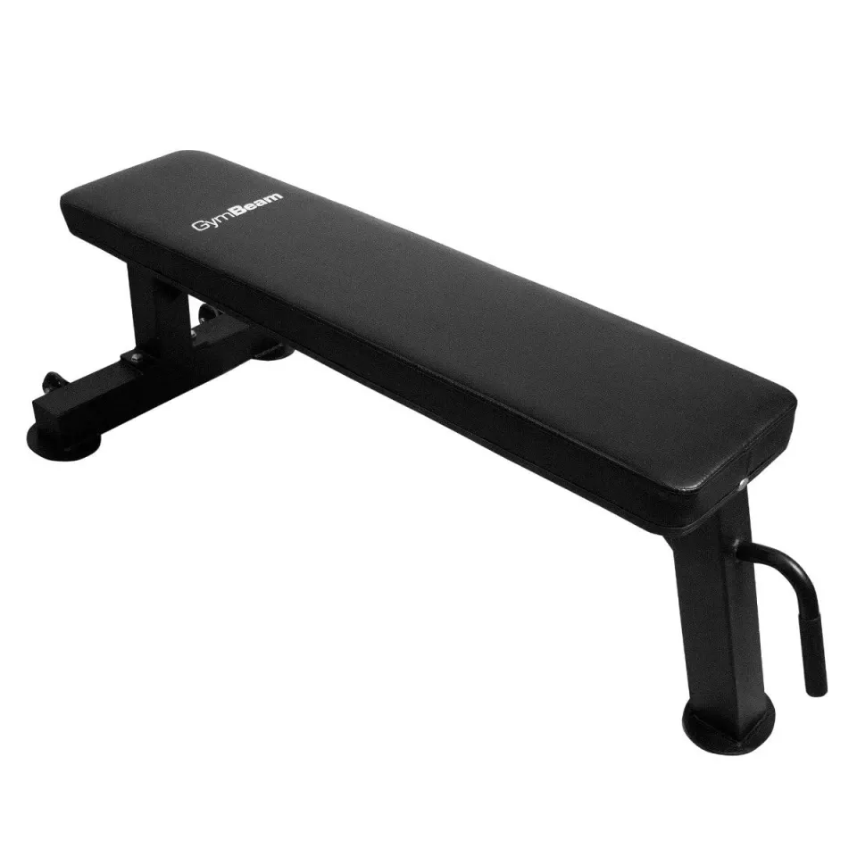 GymBeam Flachbank Hantelbank Stahl 454 kg mit Rollen