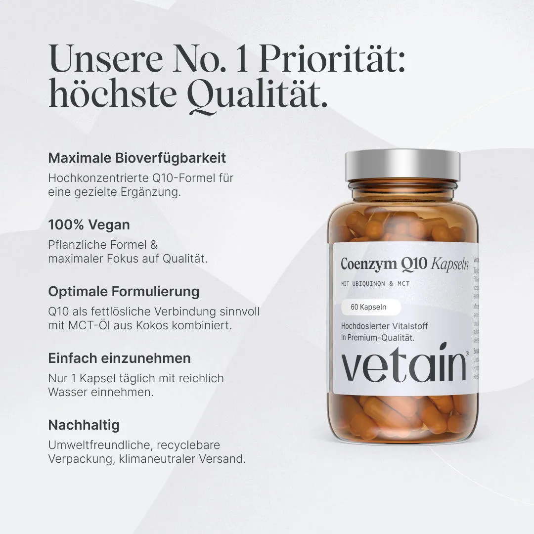 VETAIN Coenzym Q10 Kapseln 60 Stk 200mg mit MCT