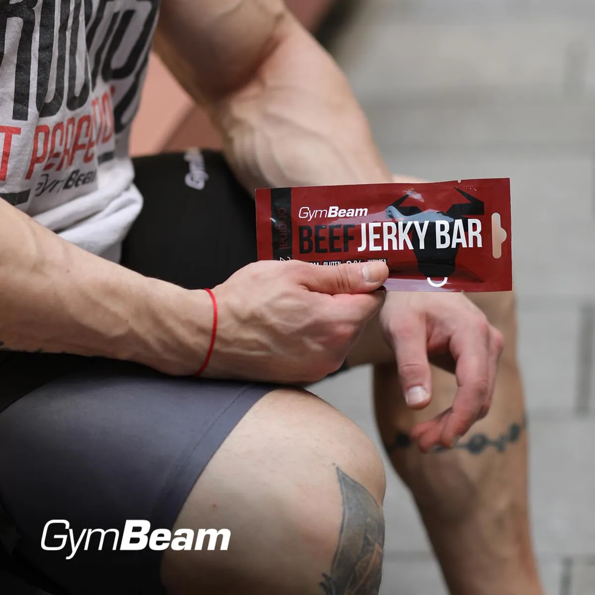 GymBeam Beef Jerky-Riegel Original 25x25 g proteinreich