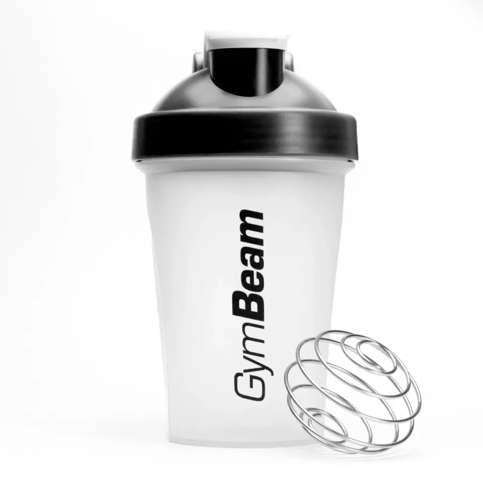 GymBeam Protein Shaker 400ml Transparent mit Spirale