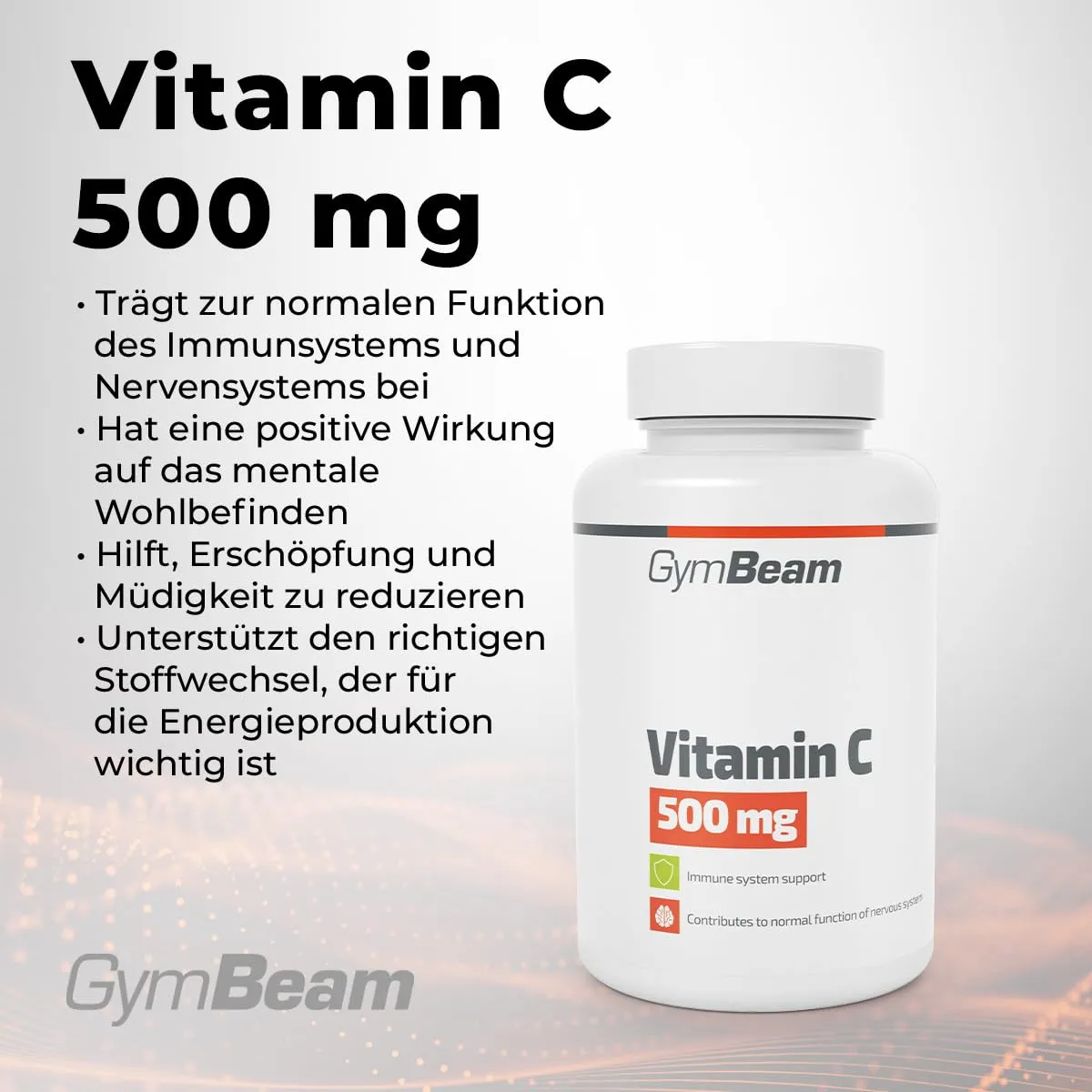 GymBeam Vitamin C 500 mg Kapseln 120 Stk hochdosiert