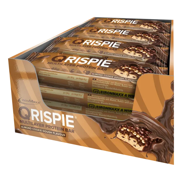 IronMaxx Protein 30 Qrispie Riegel 16x45g Almond Cookie Dough