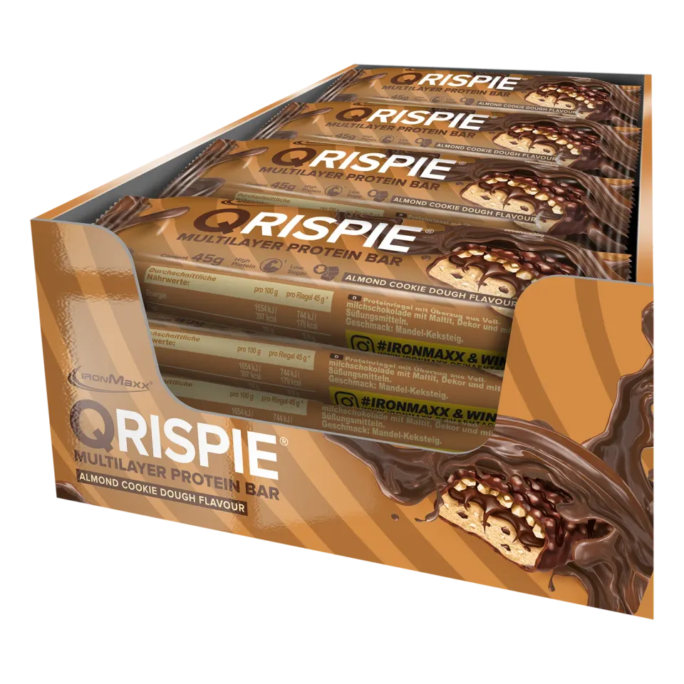 IronMaxx Protein 30 Qrispie Riegel 16x45g Almond Cookie Dough