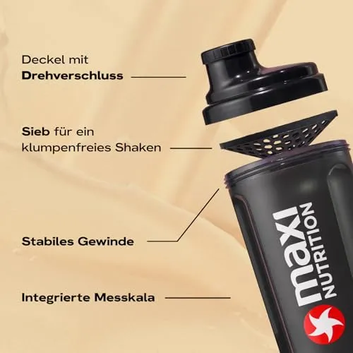 MaxiNutrition Protein Shaker 500 ml mit Sieb BPA-frei
